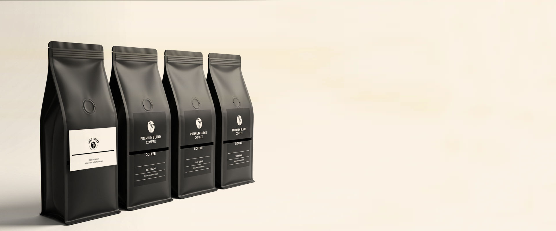Sachets de café avec fente en carton