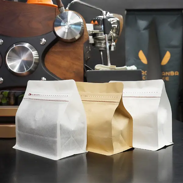 Papier kraft naturel 150g sachets horizontaux de café pour café torréfié
