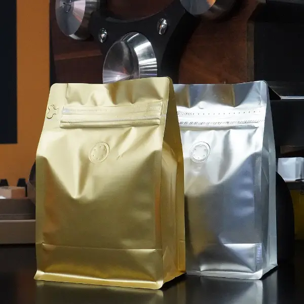 250G Sachets de café avec valve de dégazage et fermeture éclair refermable