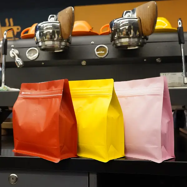 500G Sacs horizontaux en plusieurs couleurs pour l’emballage du café