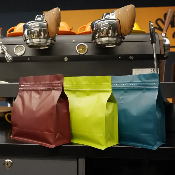 500Sachets à café horizontaux à finition mate G avec fermeture éclair refermable
