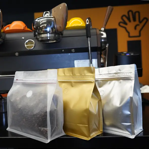 500g Sachets de café horizontaux avec soupape de dégazage unidirectionnelle