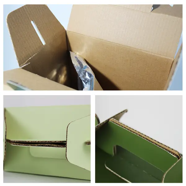 Procédé d’assemblage de la pochette à bec pour le liquide de café avec une boîte en papier