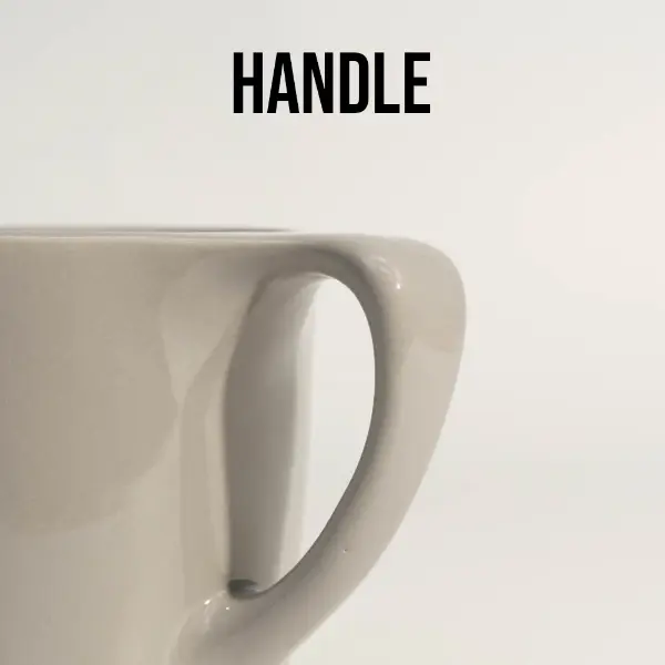 Surface lisse de glaçure d’une tasse en céramique à bouche plate pour le café