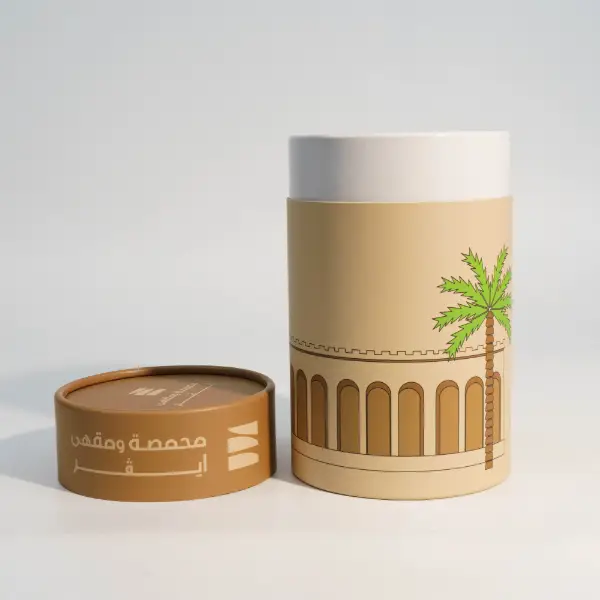 Emballage en tube en papier imprimé sur mesure pour un coffret cadeau à gobelet sous vide