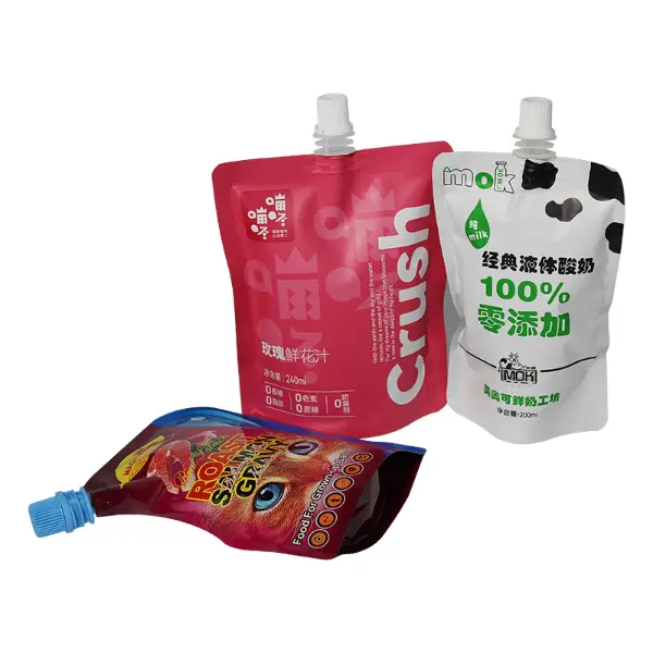 Pochette en plastique personnalisée utilisée pour la nourriture, Emballages de nourriture et de boissons pour animaux