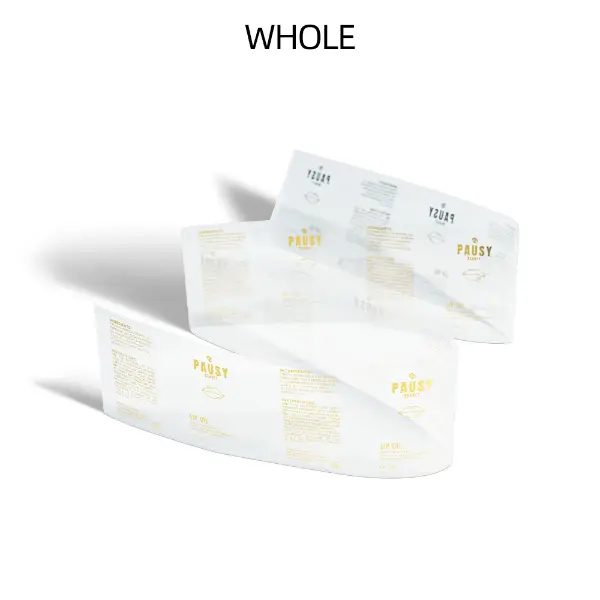 Autocollants UV transparents en matériau PET transparent montrant une grande transparence