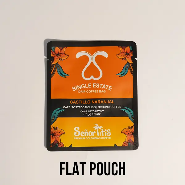 Sachet plat à café à filtre filtre unique avec une œuvre d’art personnalisée