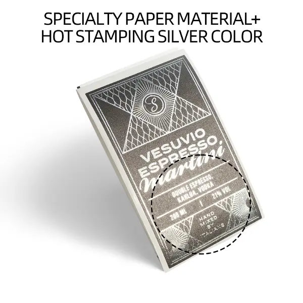 Texture spéciale du matériau d’autocollant en aluminium apparent en papier