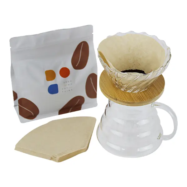 Papier filtre à café V60 en forme d’éventail pour l’infusion par coucher