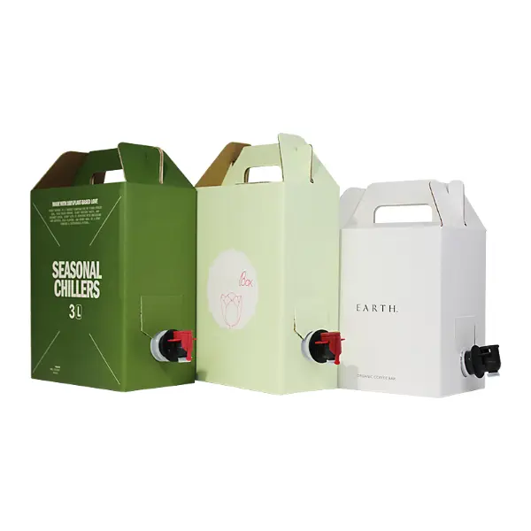 Sac en papier personnalisé dans un coffret avec robinet pour emballage de boissons et de café