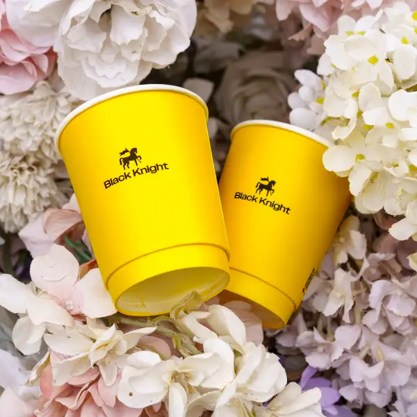Logo personnalisé : gobelet à glace PET jaune, conçu pour les cafés et les marques de boissons