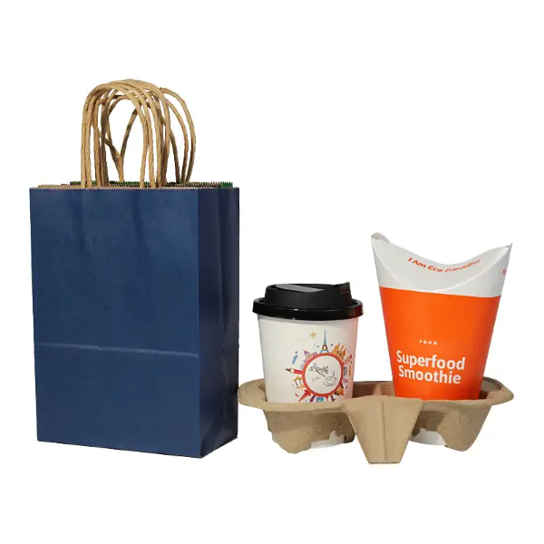 Petits sacs cadeaux en papier avec poignée en design couleur unie