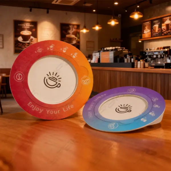 Affichage partagé entre le sac de filtre à café OVNI coloré et le disque intérieur