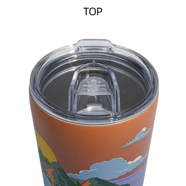 Vue de dessus de la coupelle à vide avec couvercle transparent transparent et structure d’étanchéité