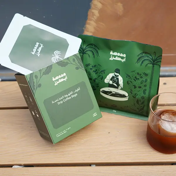 Boîte à café imprimée en gros personnalisée avec emballage en sachet goutte