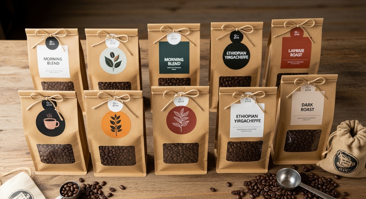 Emballages en gros de sacs cadeaux de café