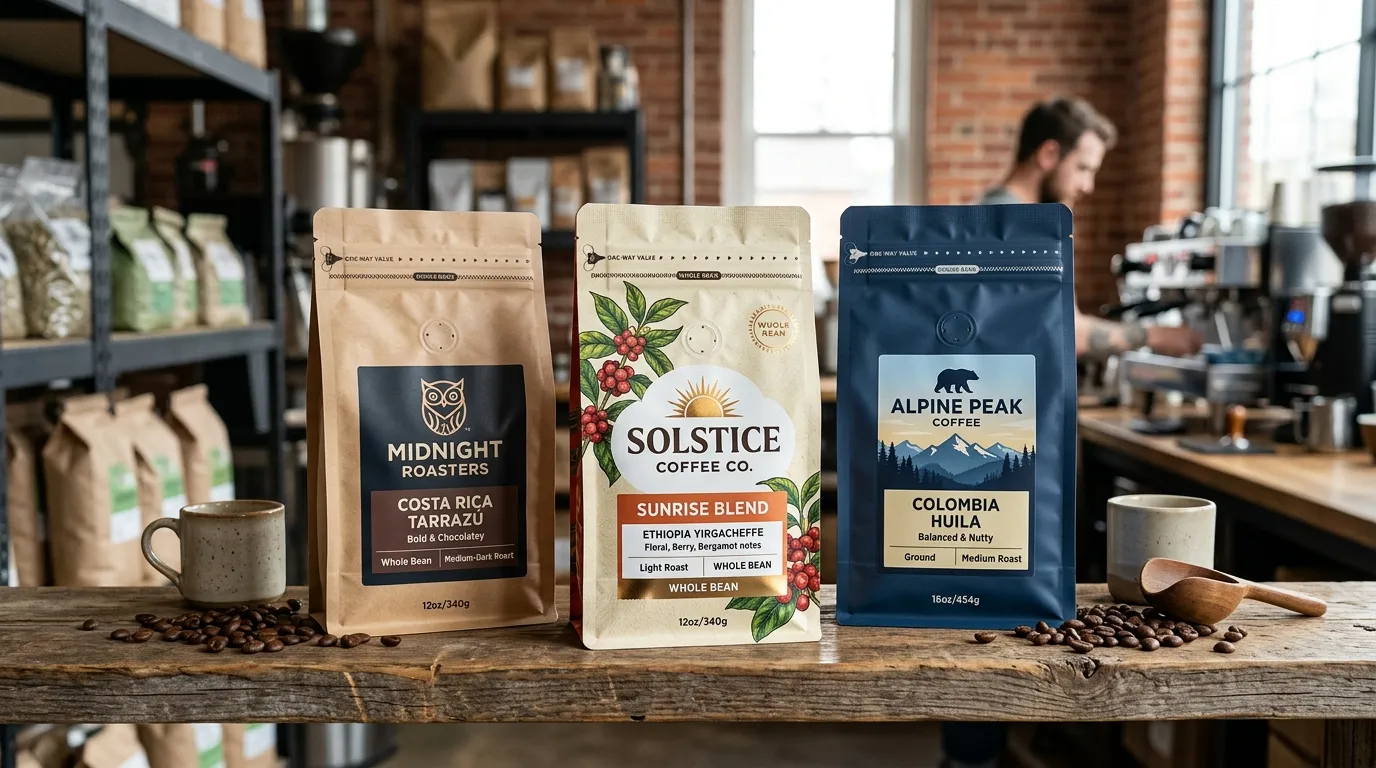 Usine de sachets d’emballage personnalisés pour café