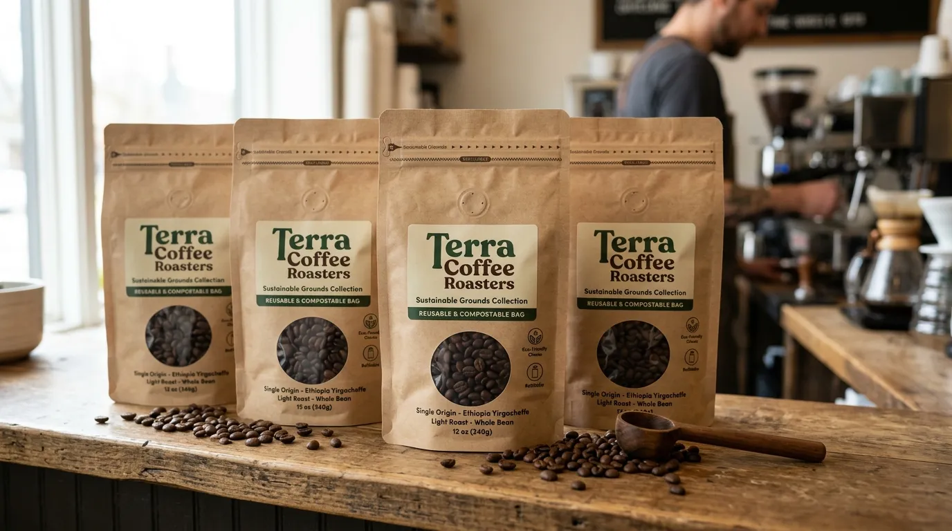 Sacs d’emballage réutilisables pour café