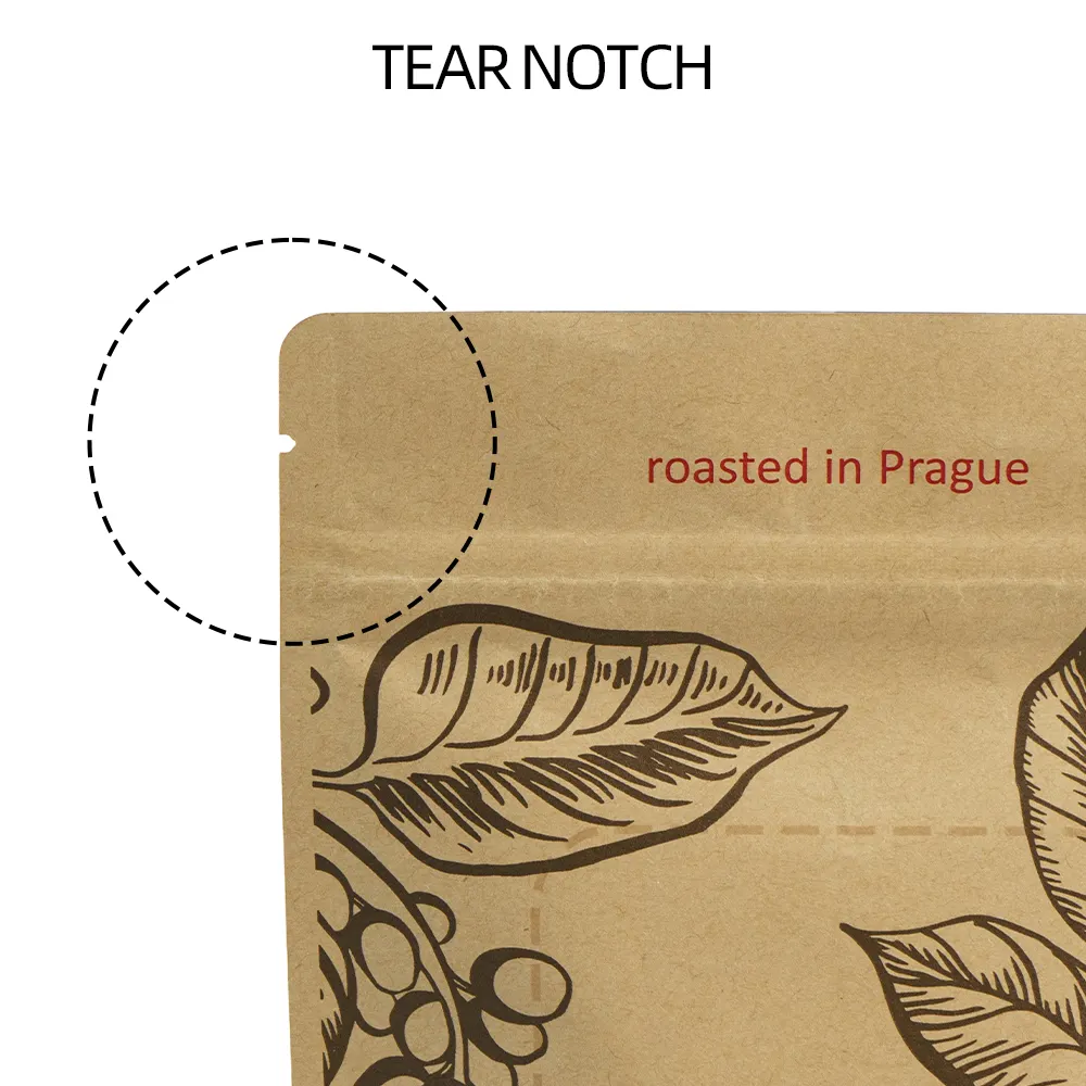 Sachet debout en grains de café