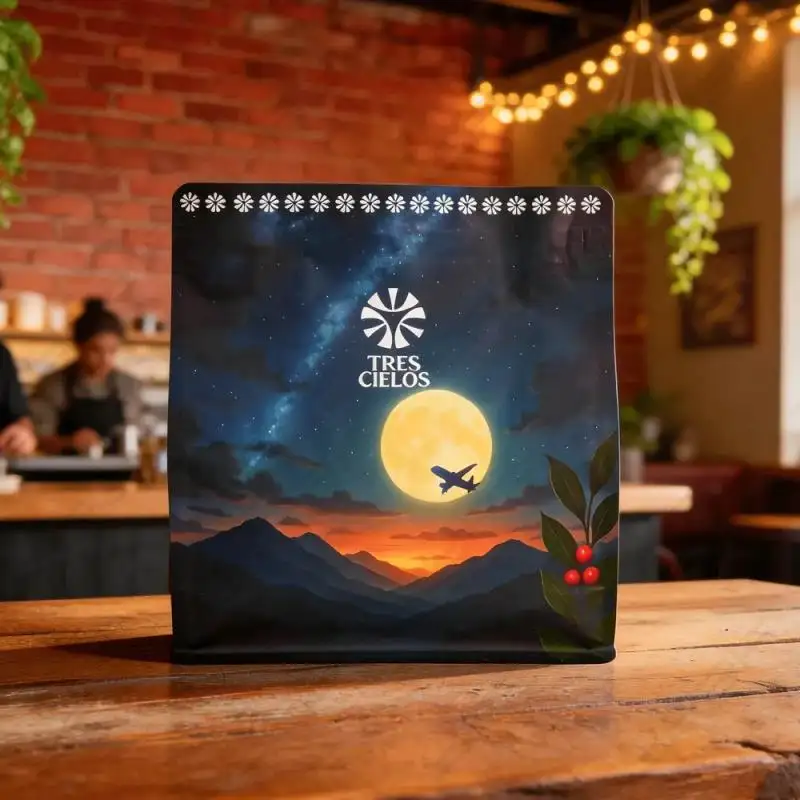 Sacs de café à fond plat personnalisés