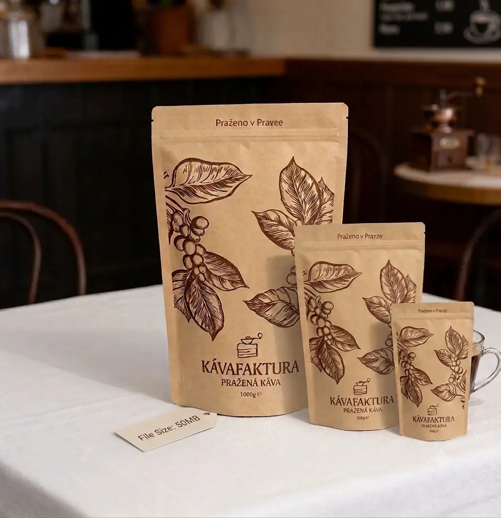 Un sachet horizontal de sachets à café en gros