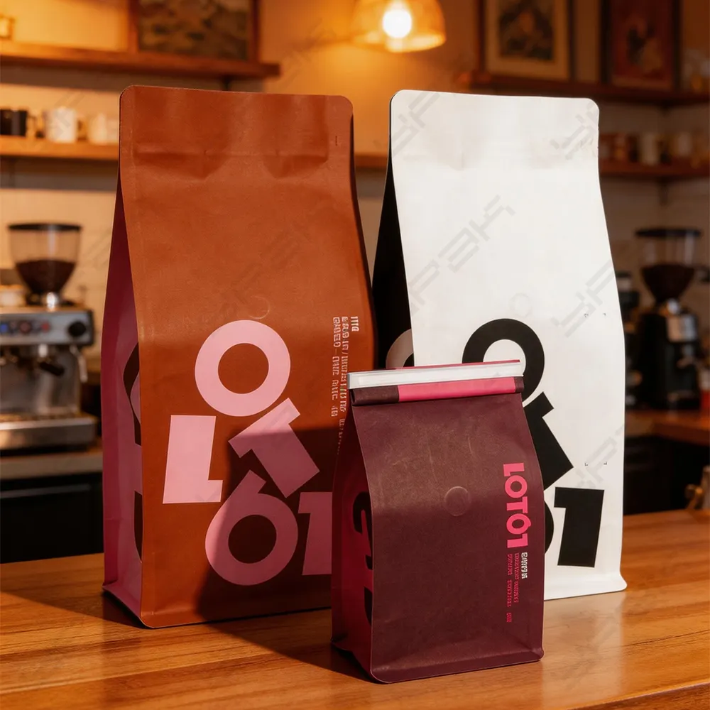 Sachet de café en papier Kraft personnalisé