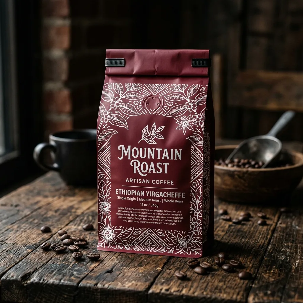 Burgundy_coffee_pouch_on_table