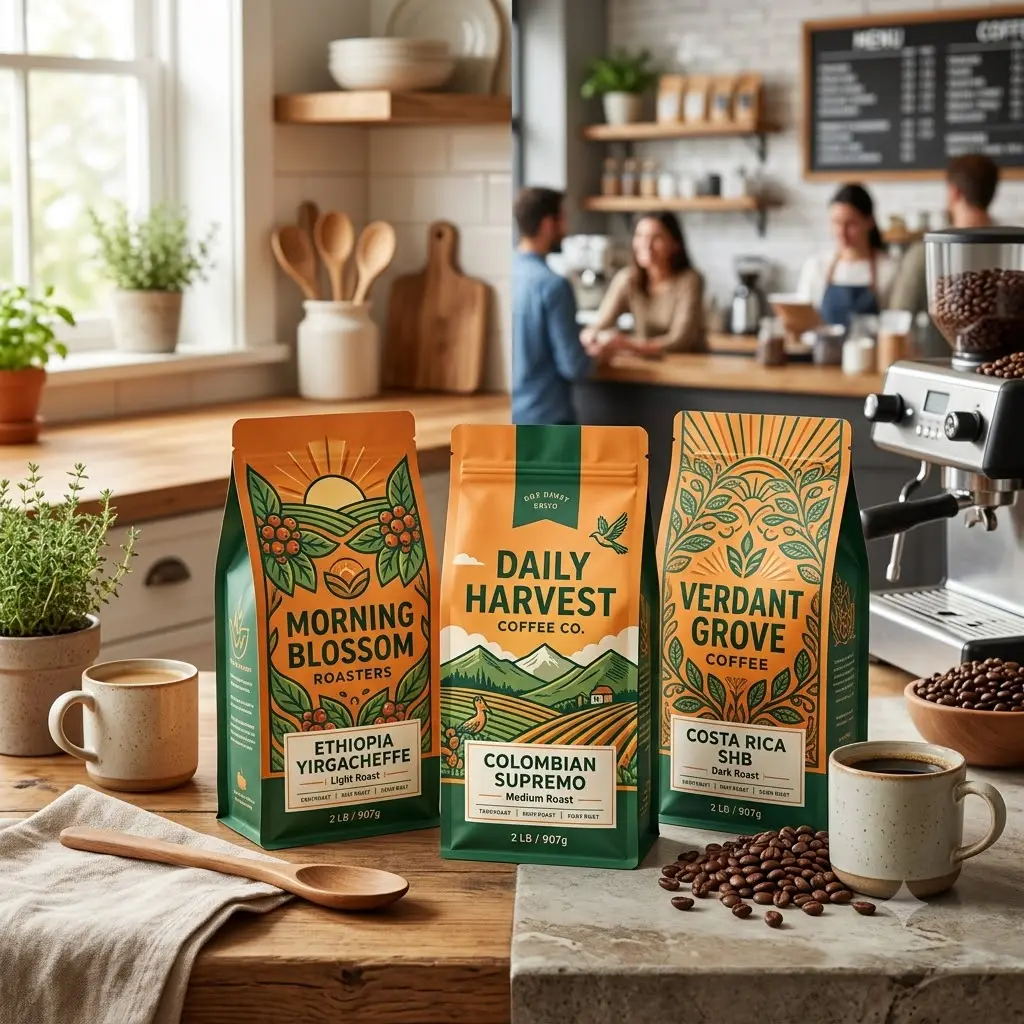 Emballages-Caisses-Sachets de café
