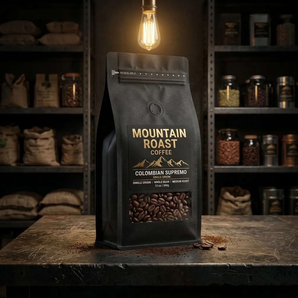 café à fond de bloc imprimé sur mesure