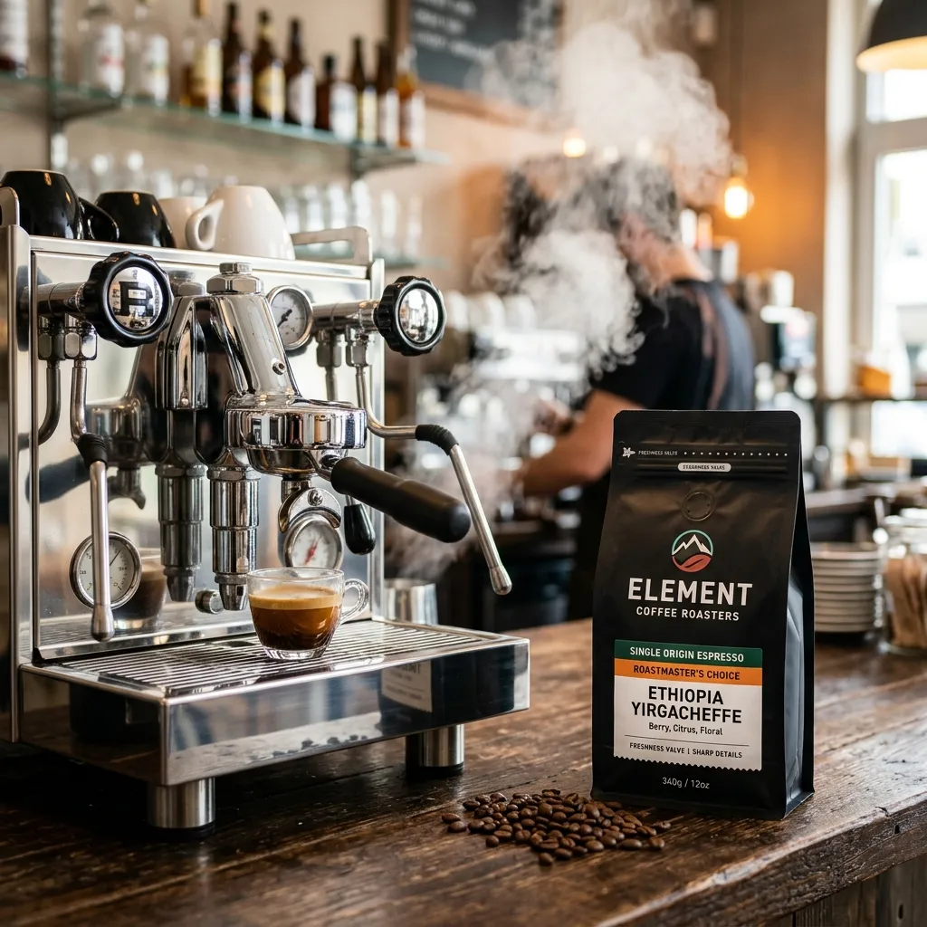 un sachet à café à fond plat