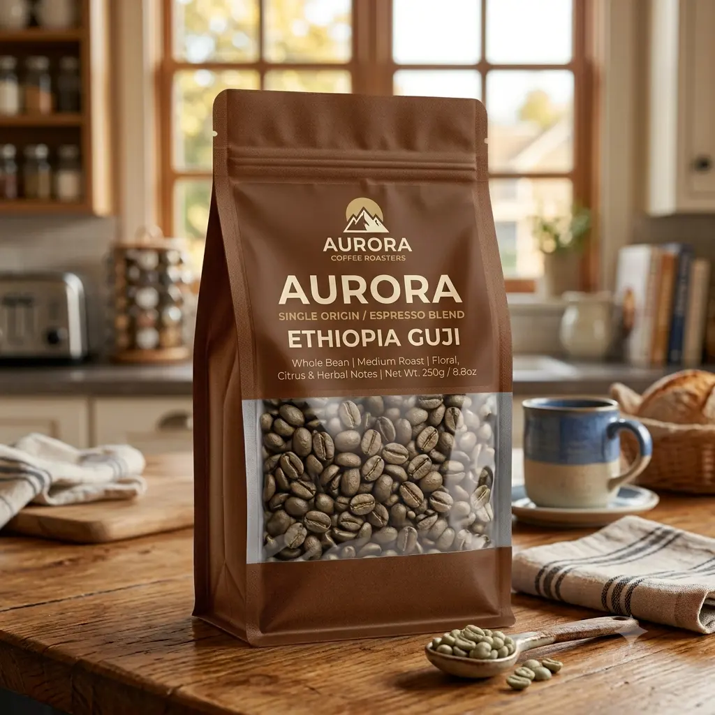 un emballage vertical de café