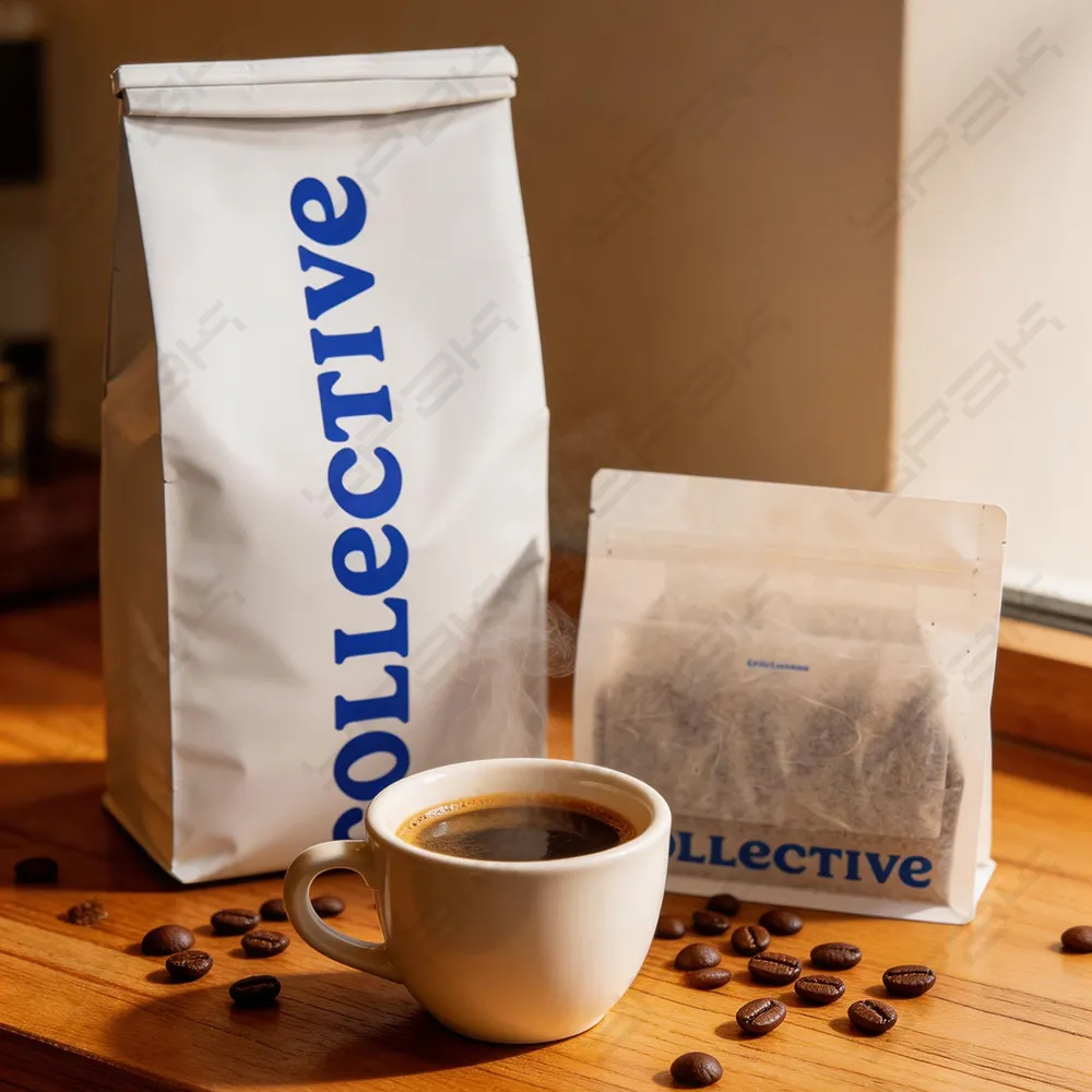 Sacs de café personnalisés avec fente en carton
