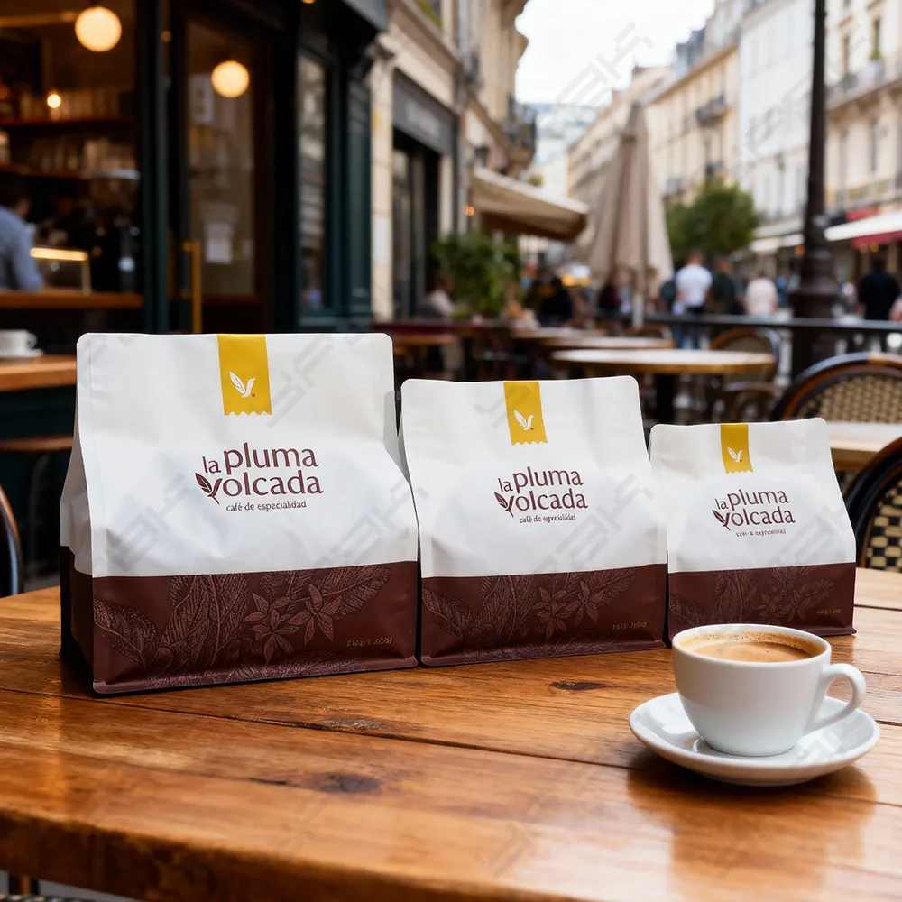 Sachets de café mats sur mesure
