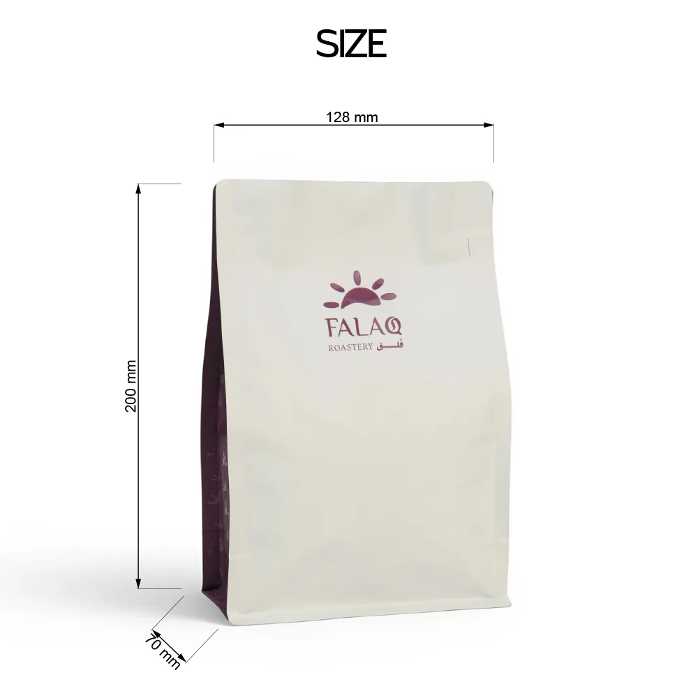 Sachets de café plats personnalisés de 250g