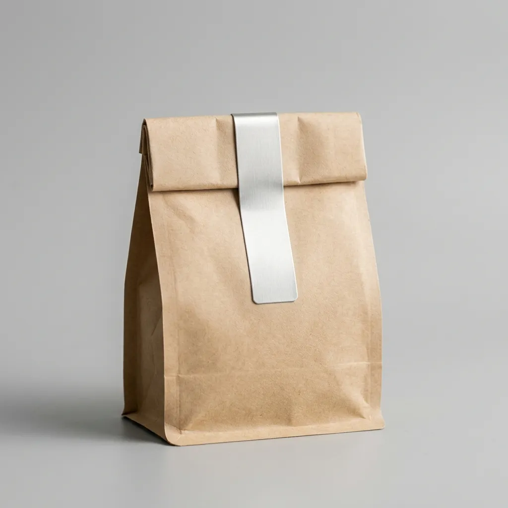 Sachet à café, attaches à cravate en étain,