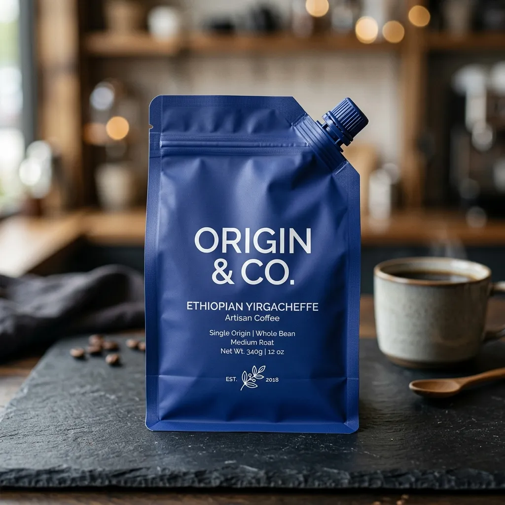 Blue_coffee_pouch_on_table