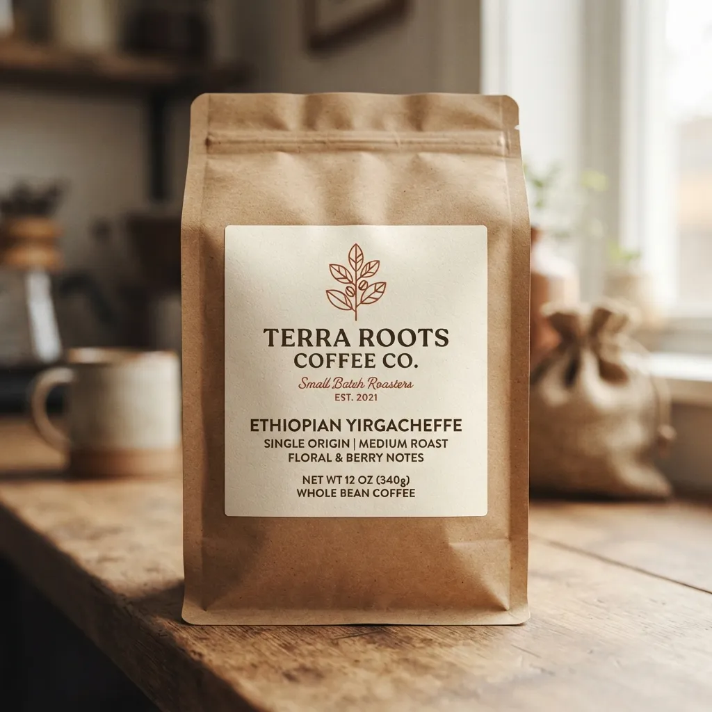 Étiquettes-emballages-sachets de café