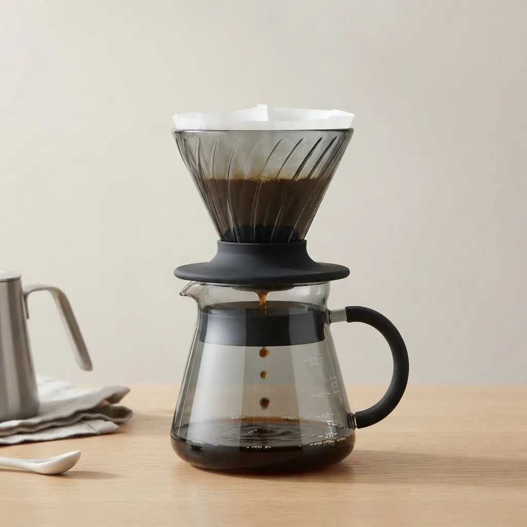 Café-goutte-verre-cafetière