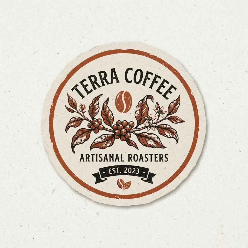 Autocollants-logo-marque de café