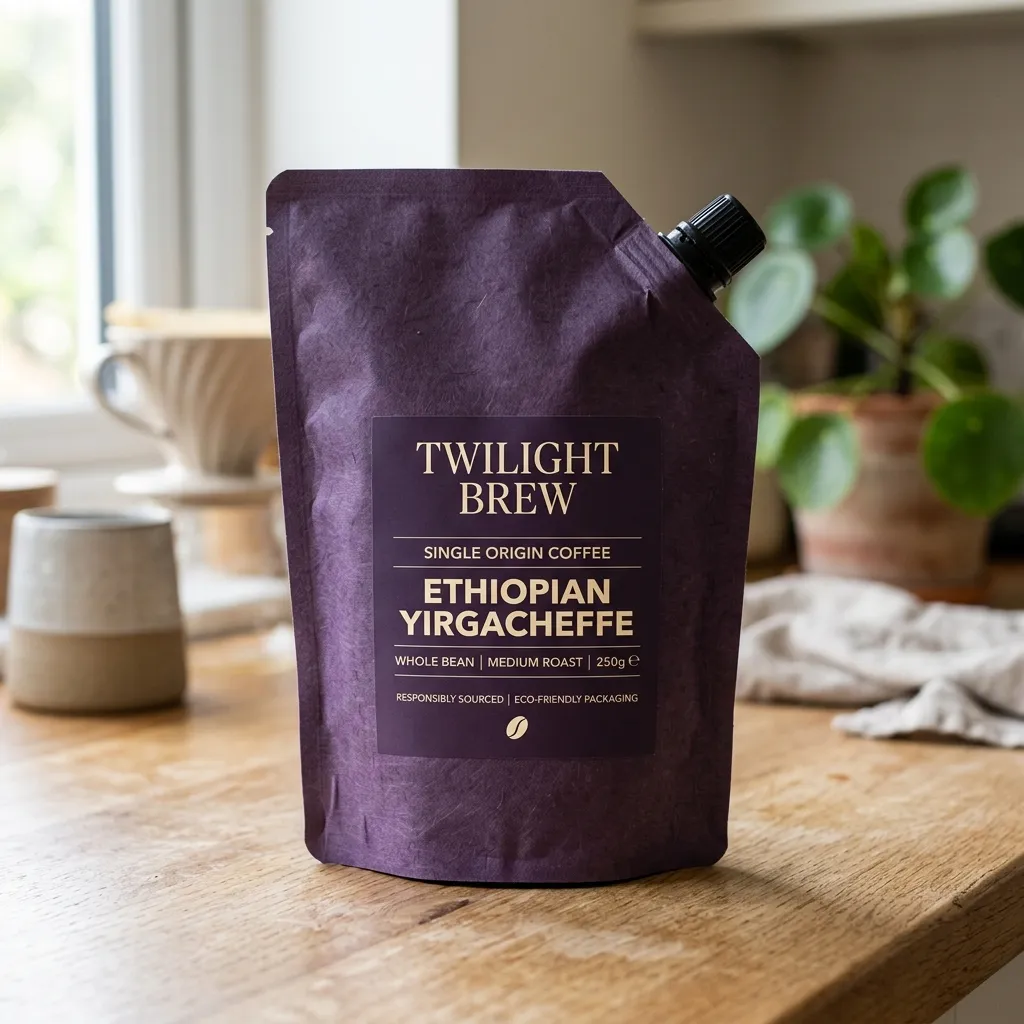 Sachet à café avec emballage à bec