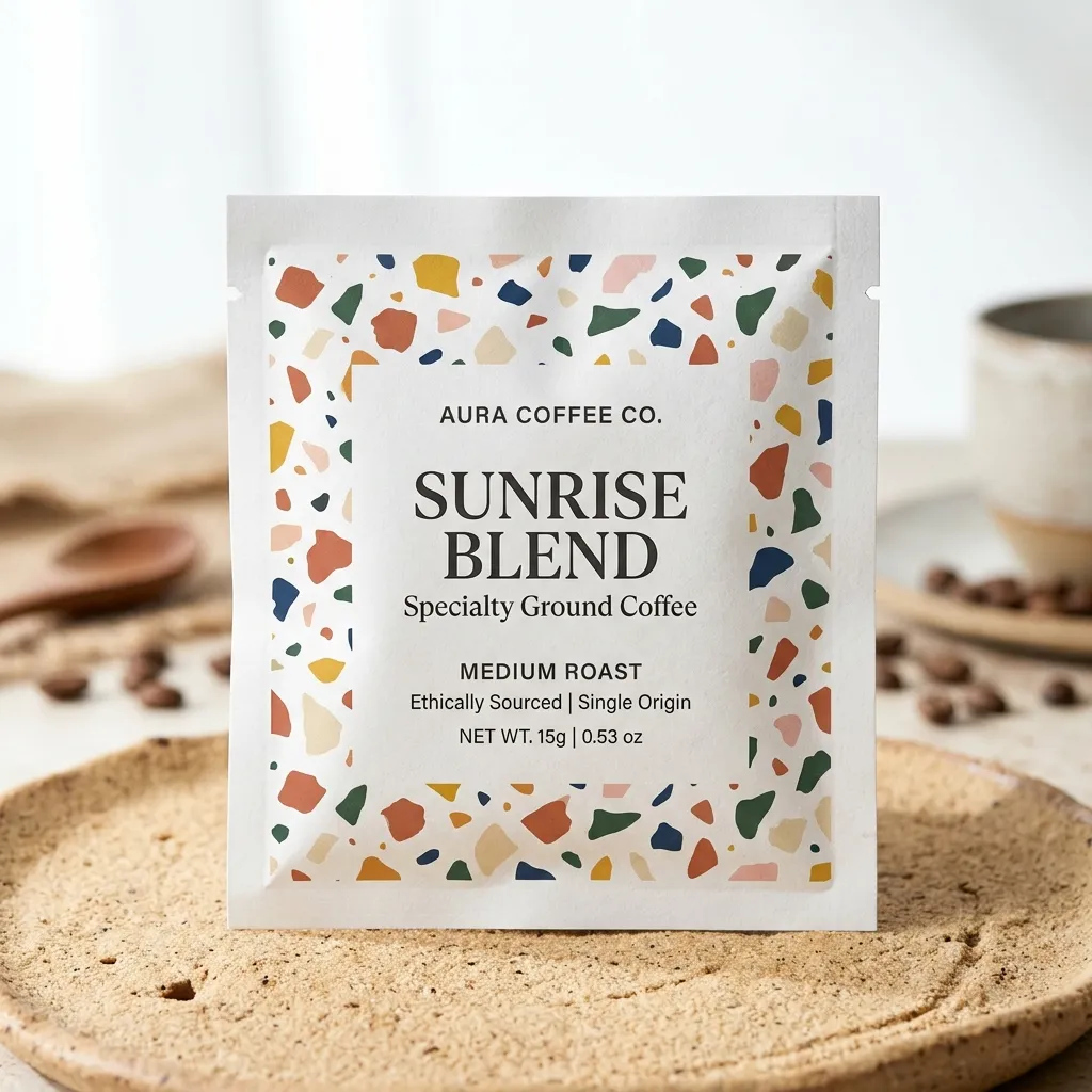 sachets à sachets de café imprimés