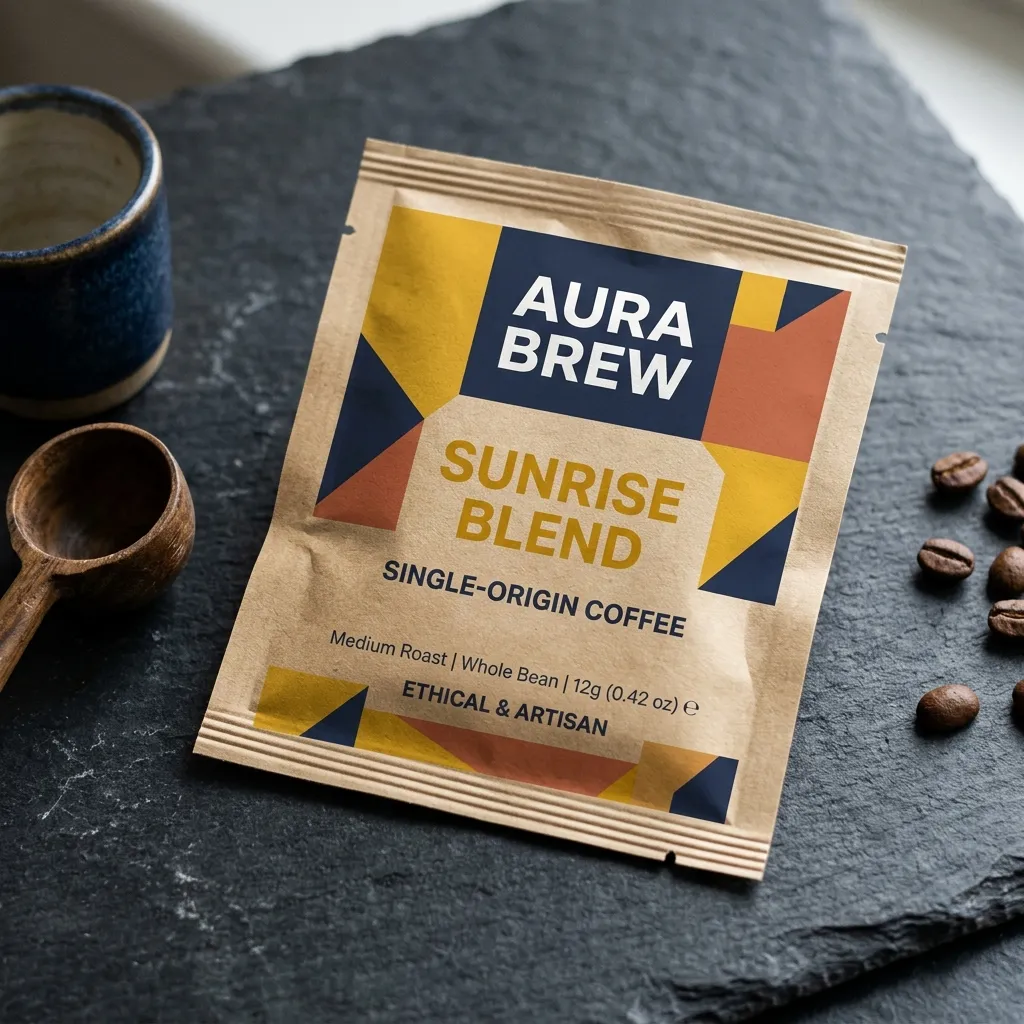 emballage de sachet de café imprimé