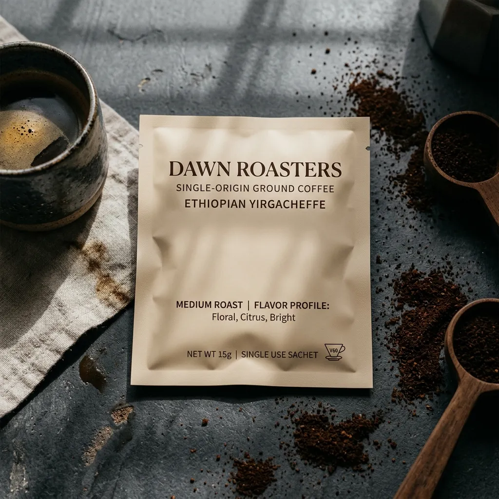 sachets de café moulu
