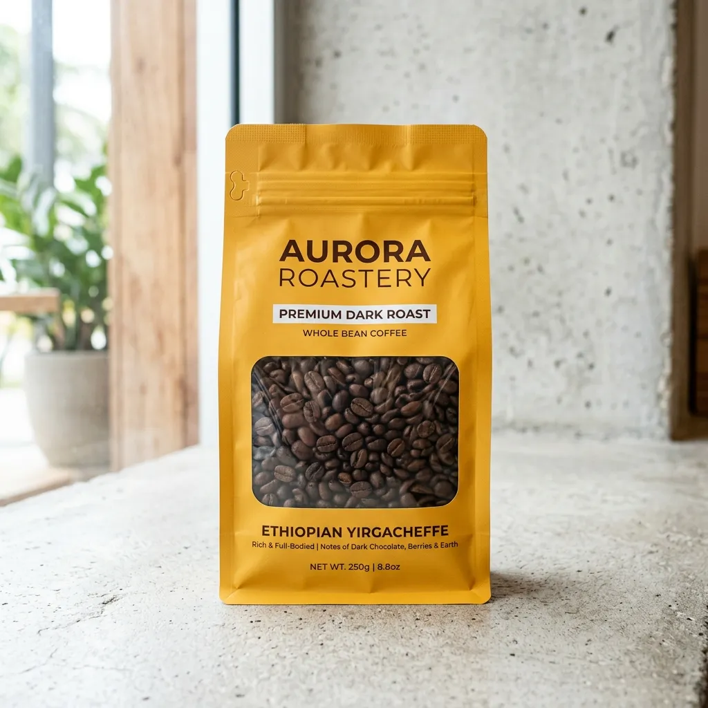 Sachets de grains de café