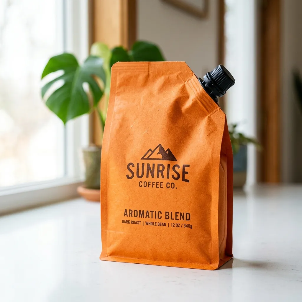 Orange_coffee_pouch_on_countertop