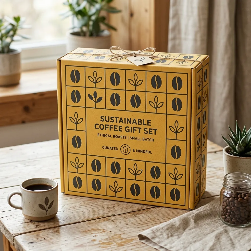 Boîtes-cadeaux-café-vert-durables