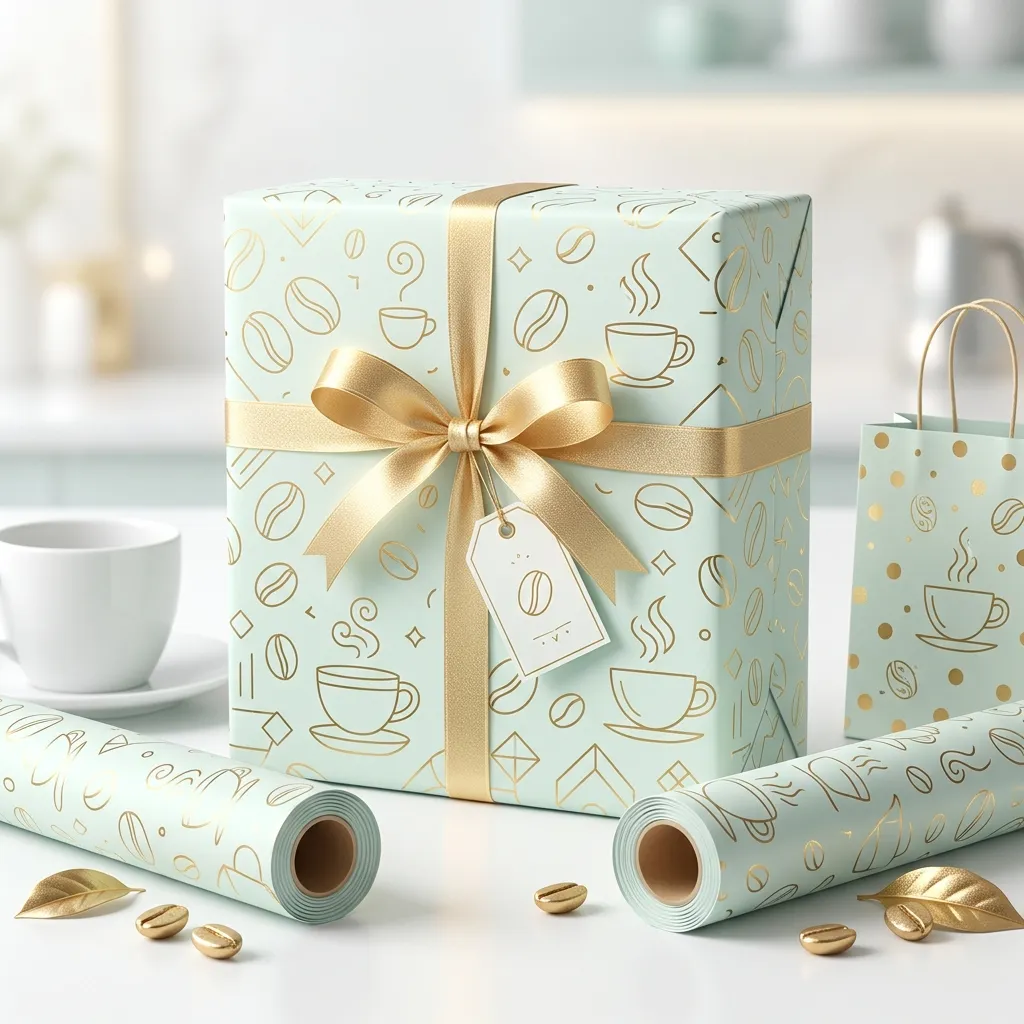 papier d’emballage café imprimé