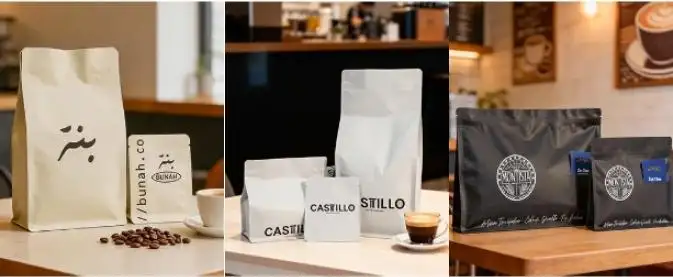 Sachets de café personnalisés avec logo