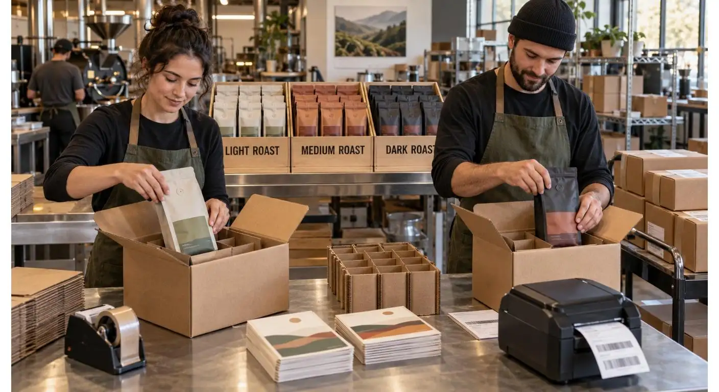 Emballage boîte d’abonnement à café